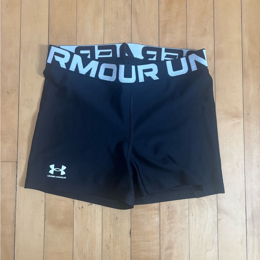 Under Armour Women's Black and Gray Athletic Shorts